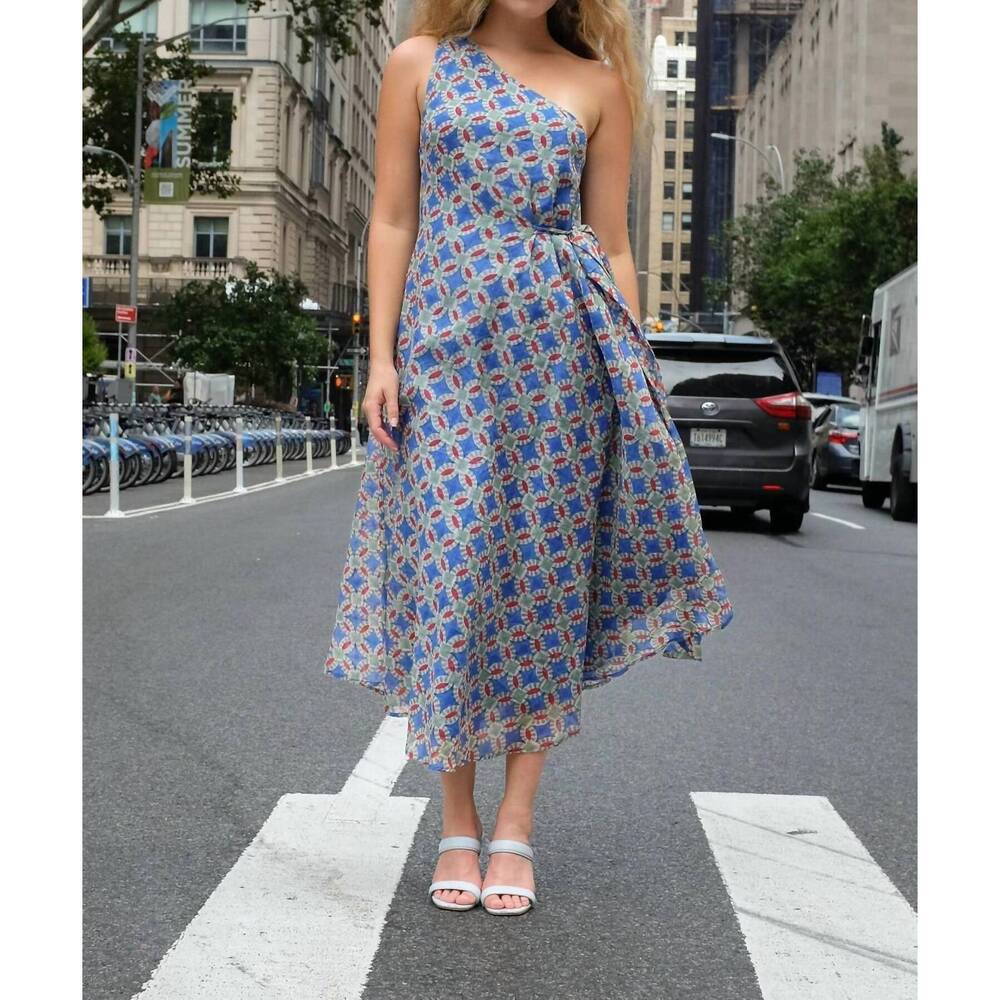 NEW RUJUTA SHETH ana midi dress in tulum print